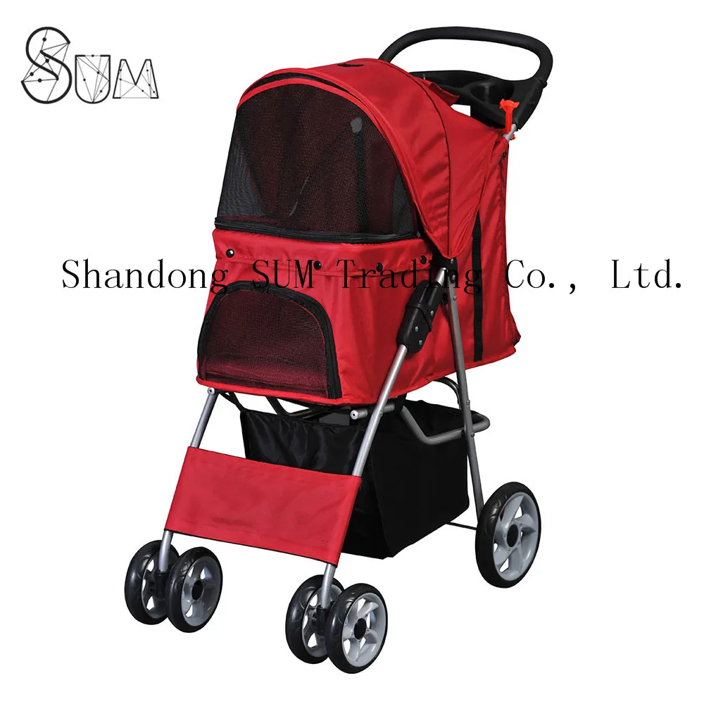 Stroller For Two Dogs,pink Dog Cat Stroller/Good Oxford Pet Stroller