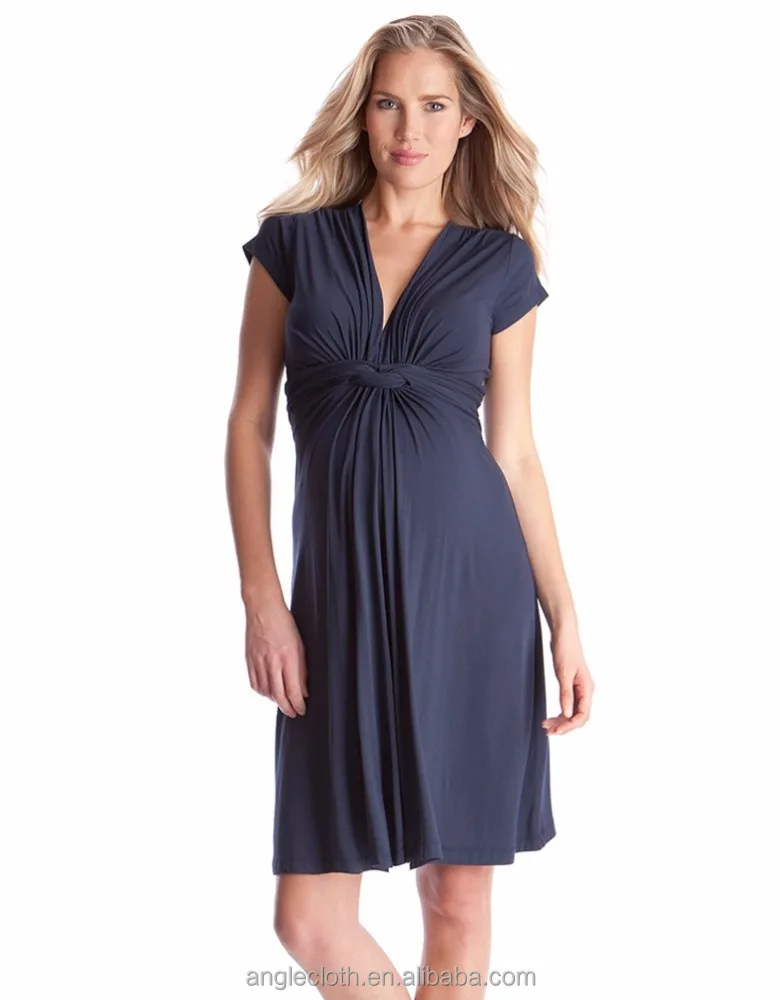 Professional Maternity Factory Knot Front Maternity Dresses Clothing stores