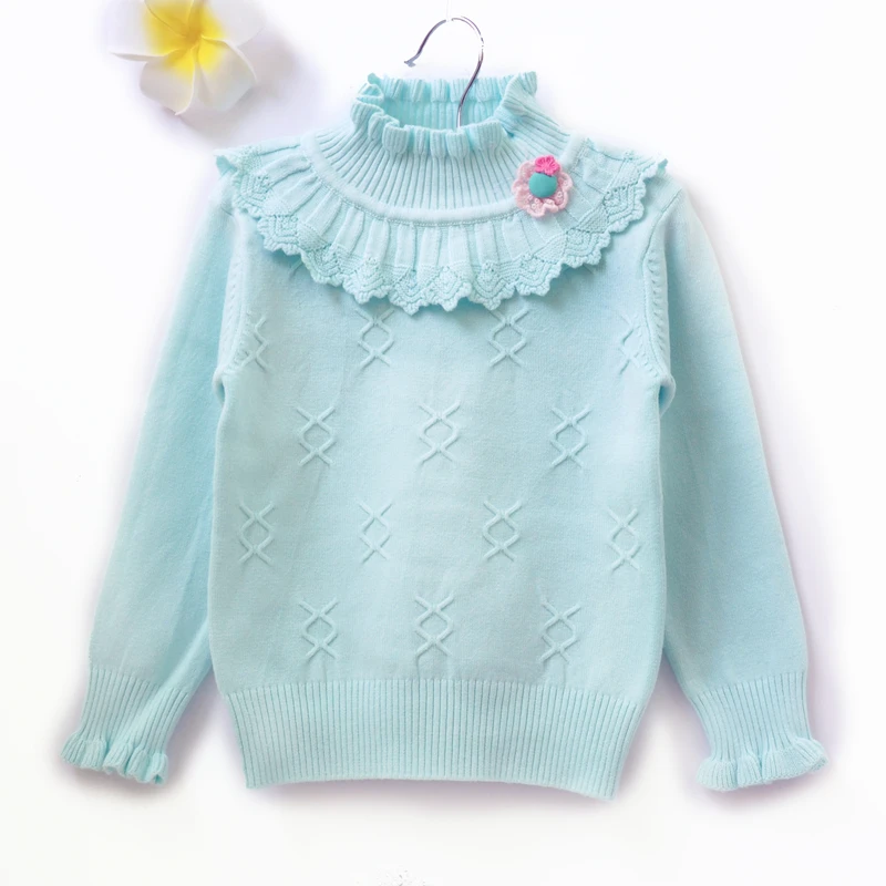 Детская одежда, свитер с вышивкой для маленьких девочек