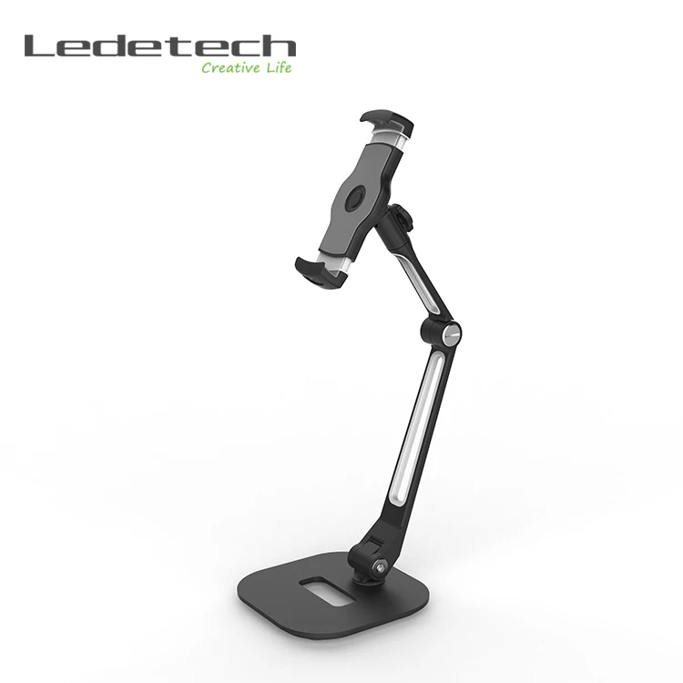 New hot foldable adjustable metal plate aluminum arms car aluminium bracket bed kitchen car mobile phone tablet pc holder