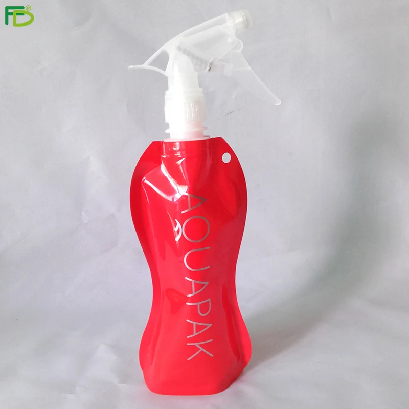 Collapsible Portable Trigger Mist Spray Water Bottle - BPA Free with Carabiner Clip for Easy Travel