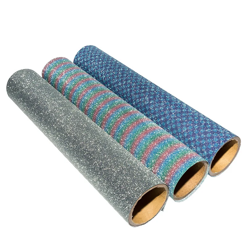 Hot melt TPU HTV Heat Transfer Glitter Vinyl for Clothing