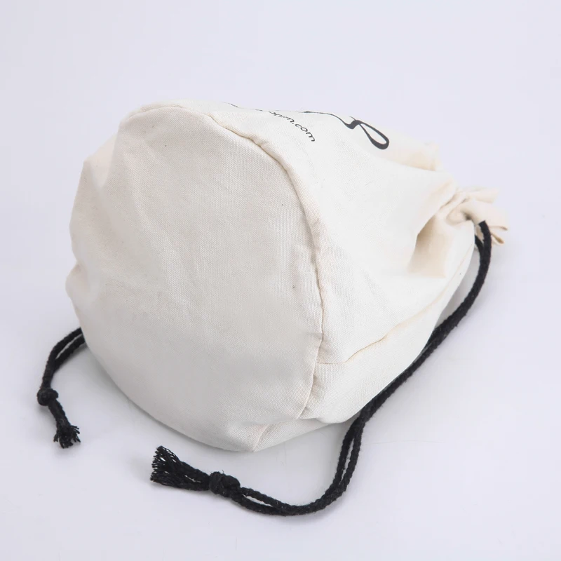 Promotional wholesale small organic cotton muslin gift bag