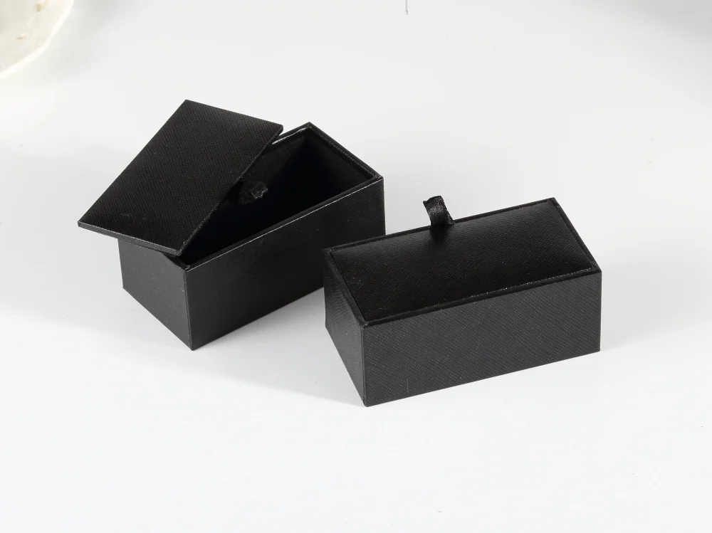 Wholesale fast Delivery Cheap Plastic Tie Clip Cufflink Display Storage Packaging Box Organizer