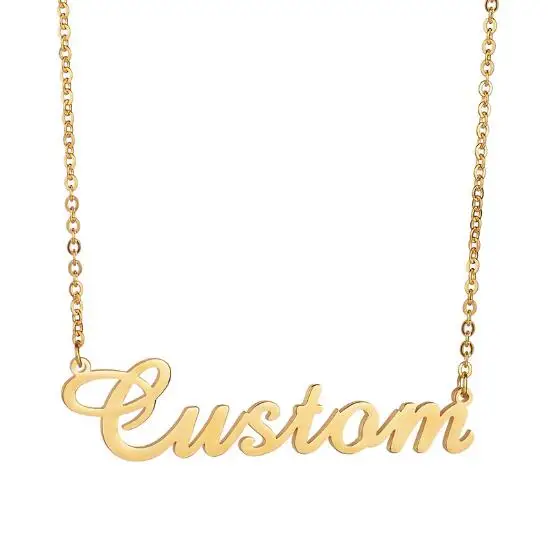 Christmas Gifts Souvenir Stainless Steel Personalized Custom Nameplate Necklace