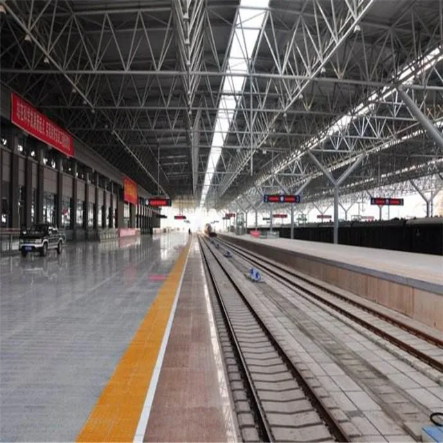 Steel structure space frame bus station in use for export