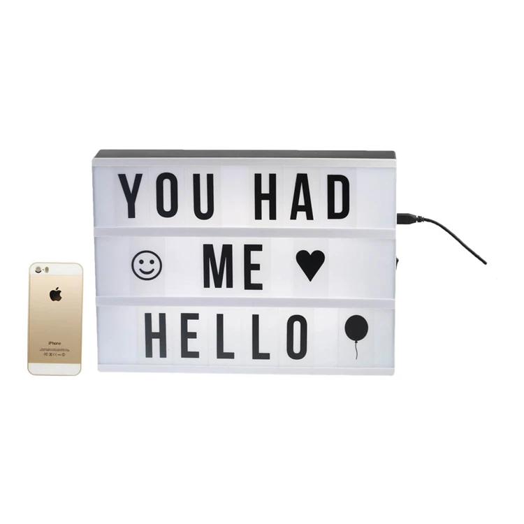 Модные дизайнерские A4 размер Милая язык лампа натяжение ткани кино Лайтбокс