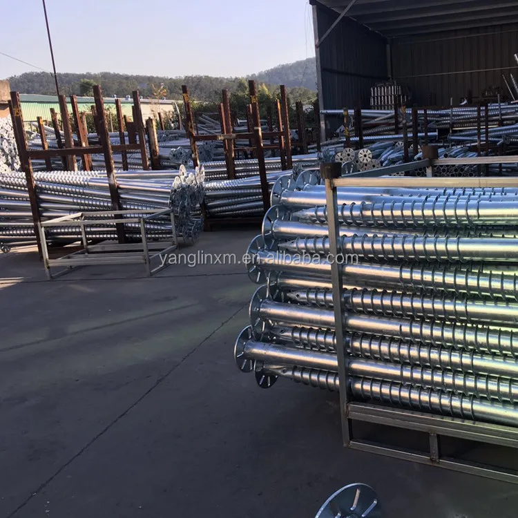 PV Mounting Foundations Galvanized Steel Ground Screws Piles for Solar Mounting System Wooden House Chalet