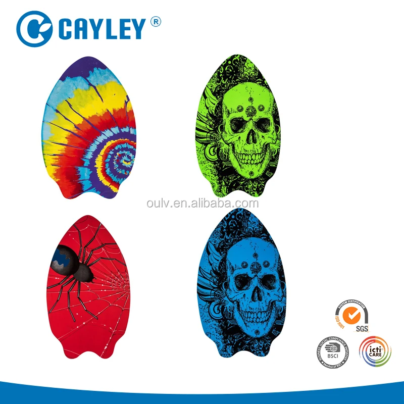wood skimboard with more design on beach cheap price