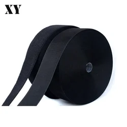 Good Quality 2 Inch Polyester Black Hook And Loop Tape Straps For Garment