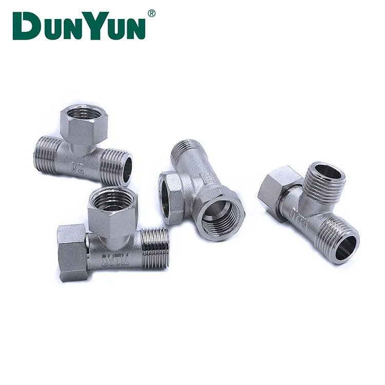 China Supplier Copper Brass Tee Shaped 3 Way Male and Female Pipe Fitting Coupler