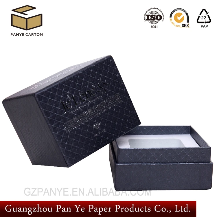 
2021 Difference size square Cardboard plain Matt Black Box For Wholesales 