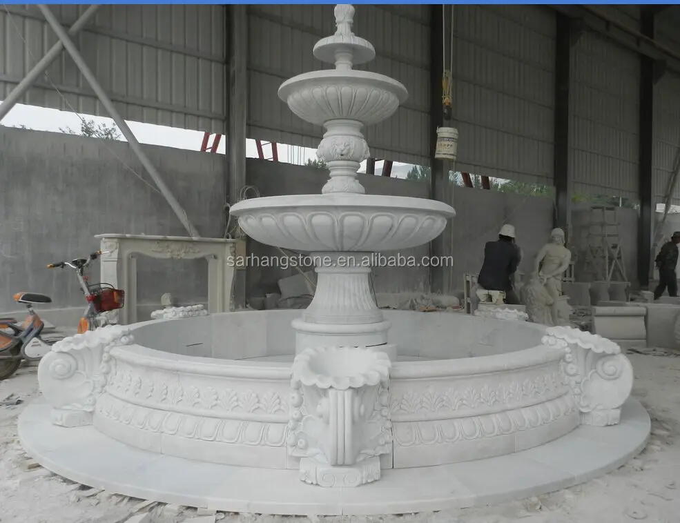 Hot Selling Beautiful Stone Carved Luxury Outdoor or Indoor Garden Trevi Marble Water Fountains