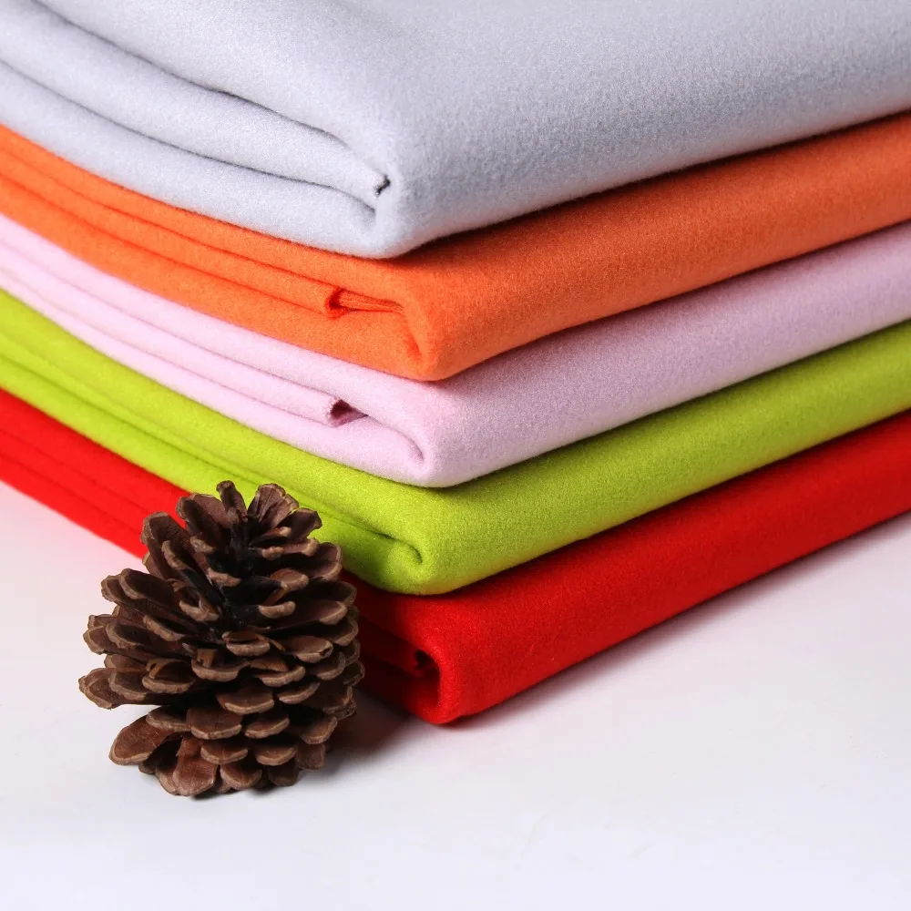 best wool like double face brushed fabric for winter cloth / high quality tr melton wool hand feel fabrics manufacturer