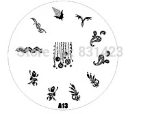 2015 new A Series A13 Nail Art Polish DIY Stamping Plates Image Templates Nail Stamp Stencil