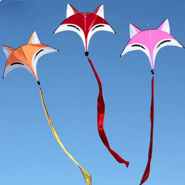 Chinese Wholesale New Nylon Easy Flying Animal Fox Kite For Kids