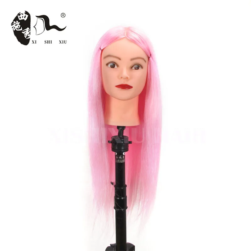 Artificial synthetic fiber hair treatment Hair Extension mannequin training head with hair Beauty Star-Mannequin Head