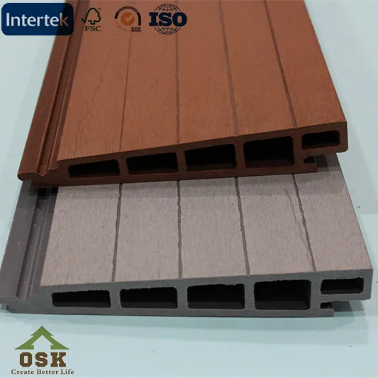 No Cracks Mothproof Wood Plastic Composite WPC Wall Panel 177*31MM