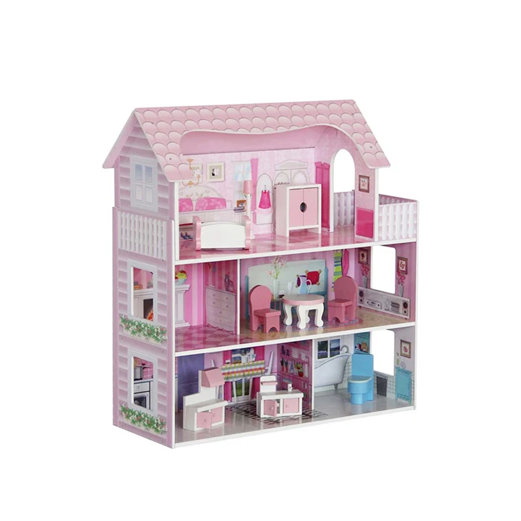 WEIFU factory Outlet hot sale wholesale wooden toy diy doll house for children