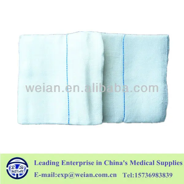 
Absorbent Cotton Gauze Pieces With X Ray Detectable 