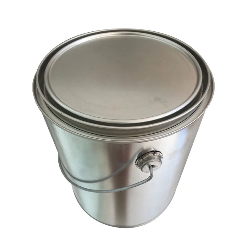 Оловянная банка с крышкой и металлической ручкой, 1 галлон