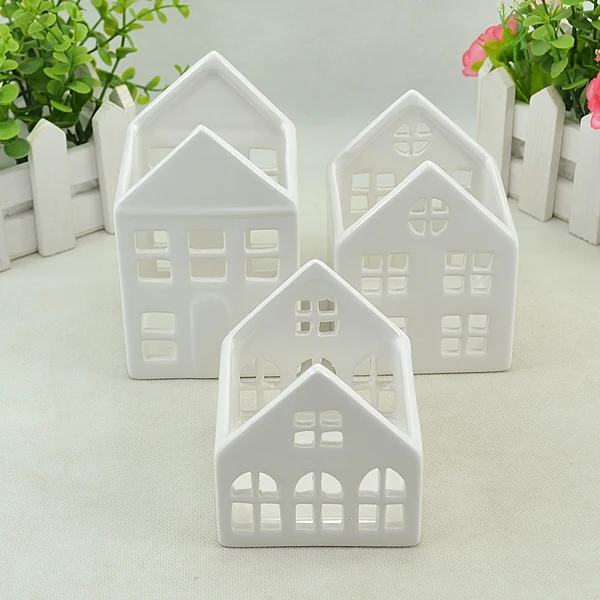 
Different houses White ceramic candle holders wholesale 