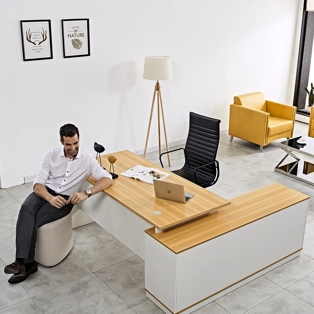 desk office  furniture material wooden executive modern office table