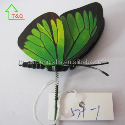 Tiny Miniature Dollhouse Fairy Garden Butterfly Hatpin Plant Stake Stick Accessories