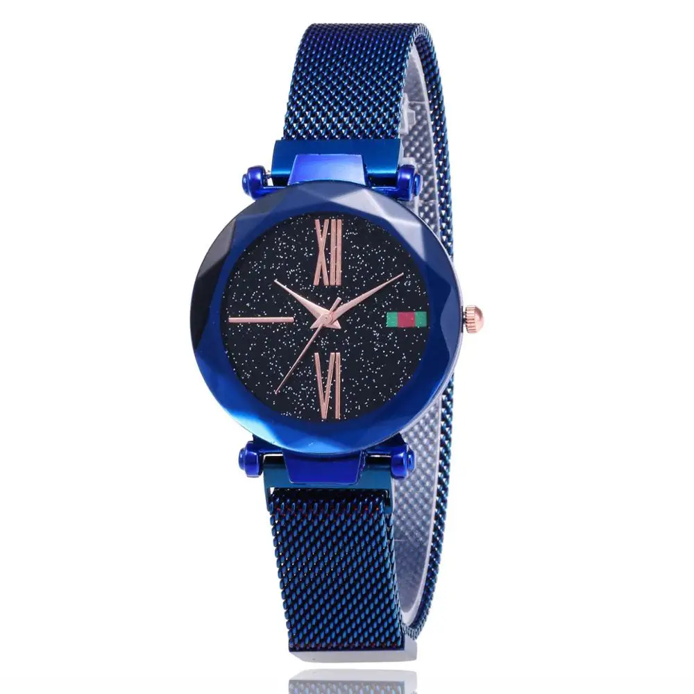 Women Mesh Magnet Buckle Starry Sky Watch Luxury Fashion Ladies Watch