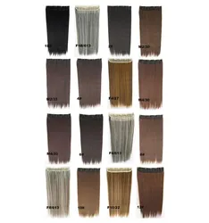 24inch Long Clip In On Hair Extensions clip in synthetic hair extensions with 5 clip