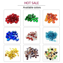wholesale large colored decorative round glass gem stone for vase filler home decoration