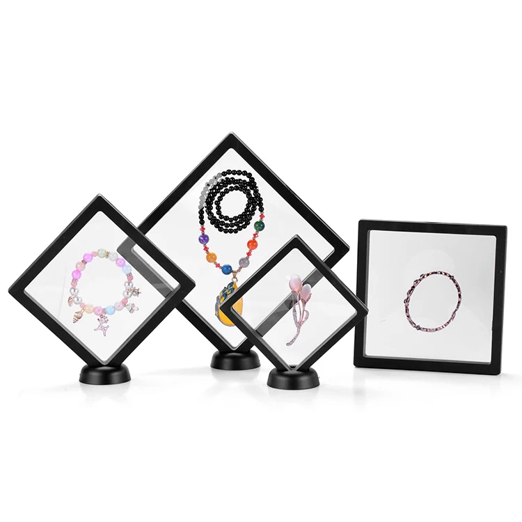 Трехмерная подвеска, плавающая с прозрачной и пластиковой рамкой из полиэтилена, упаковка для ювелирных изделий, дисплеи, набор коробок