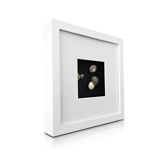 23x23cm white wood 3d deep shadow box photo frame customized size wall art shadow box photo frame