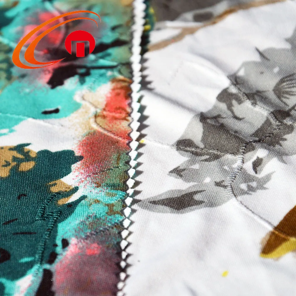 Shaoxing Textile 96%Polyester 4% Spandex  DTY Jacquard Fabric With Flower Print For woman Scarf and Dress