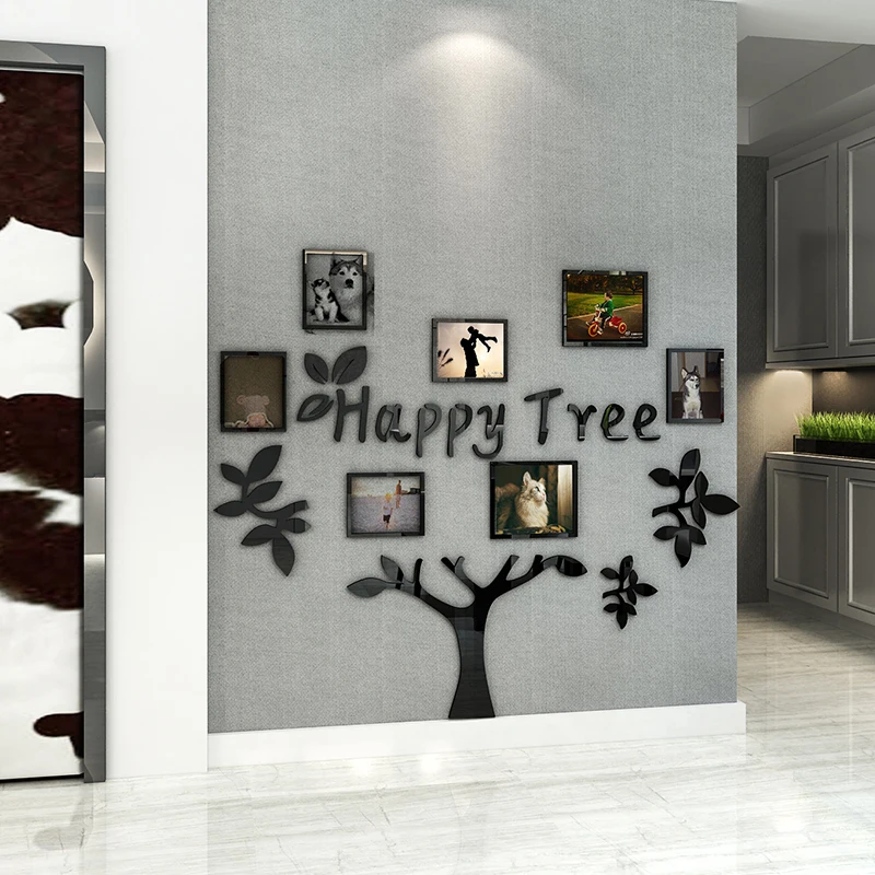 Family tree wall decal photo frame collage 3D DIY sticker decoration living room art home decoration