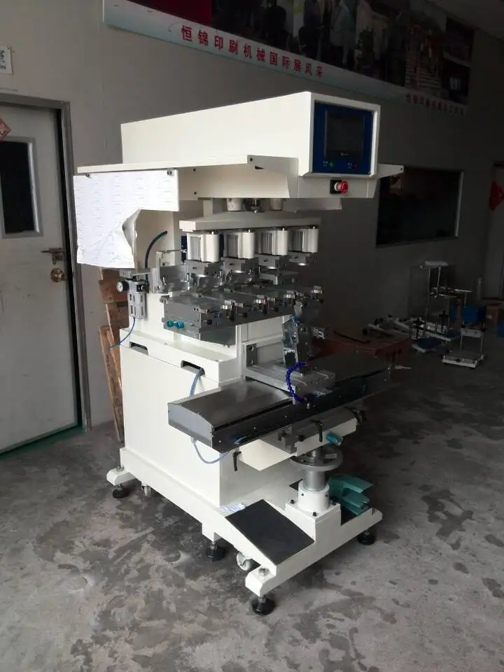 HP-300 FY 6 colors helmet Logo pad printing machine for safety products