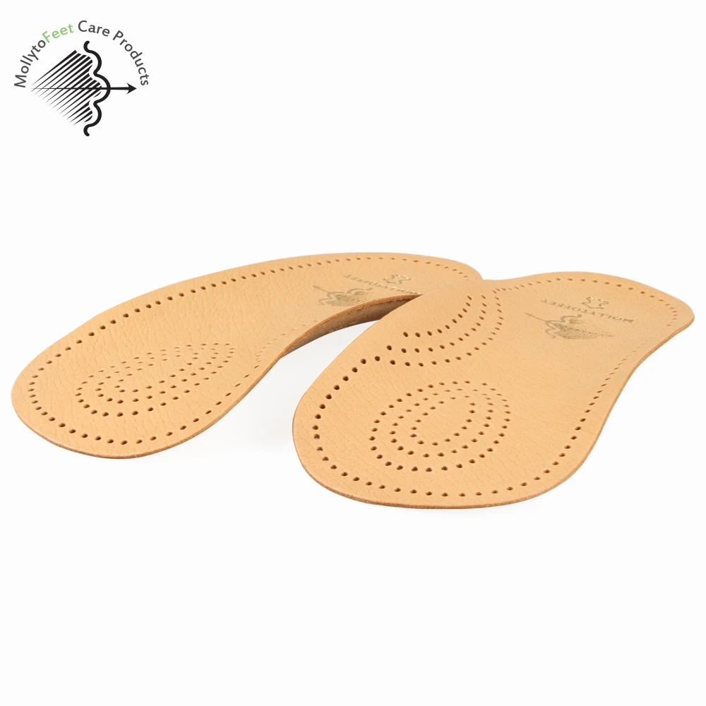 2022 New Leather Orthopedic Insoles 3/4 Latex Foam Leather Orthotic Insoles With PU Board For Leather Shoes