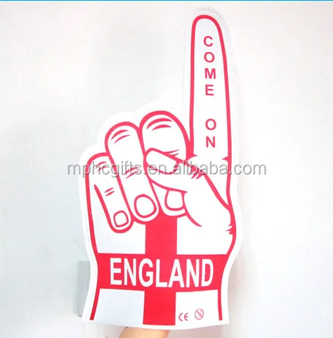 #1 No.1 Custom Red Foam Hand Sponge Hand Foam Finger with index finger point upward