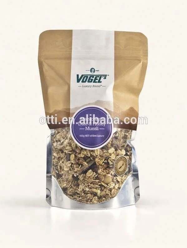 
2018 China supplier customize flat bottom pouch popcorn paper bag with zipper 