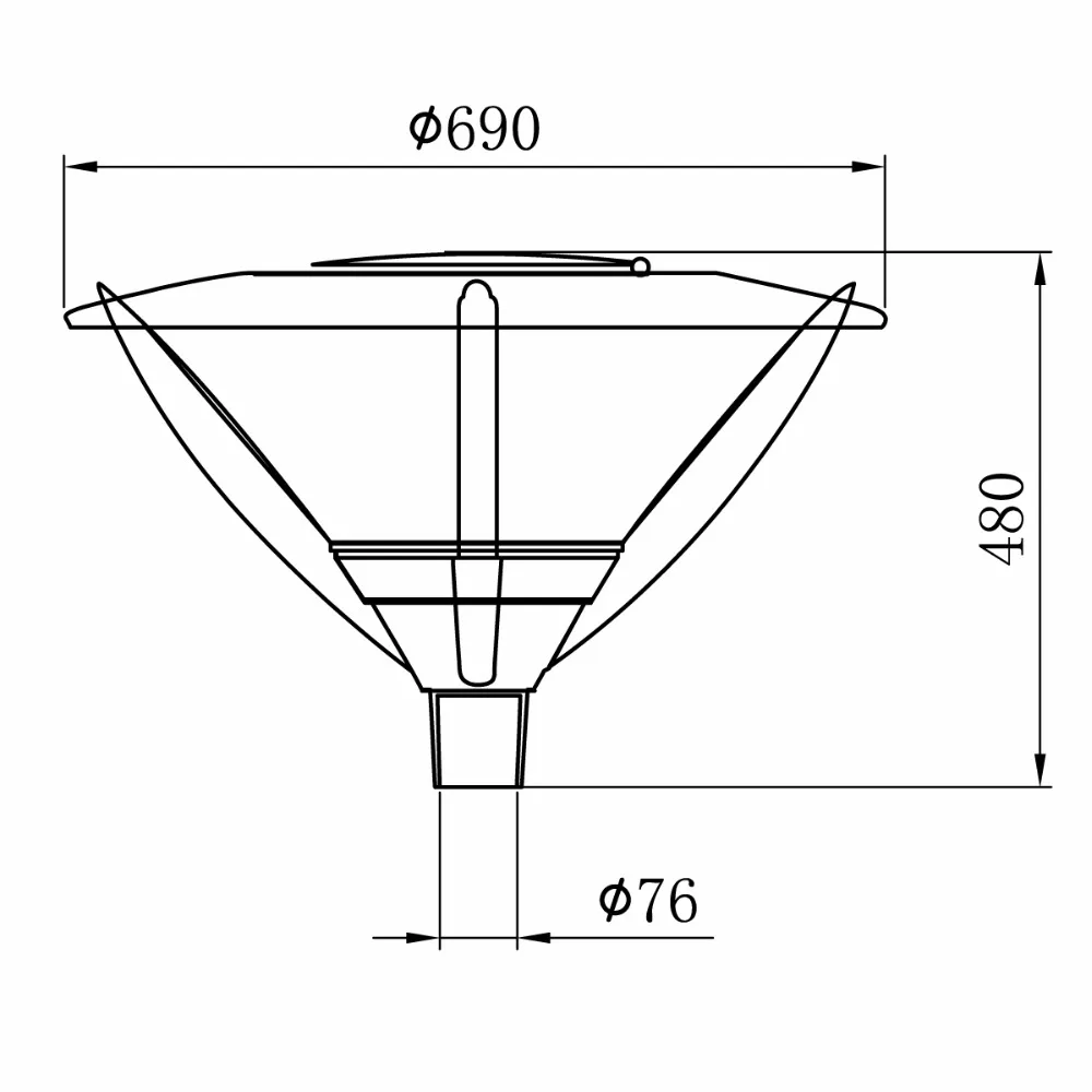 China Manufacturer New Design Subjective Brightness ymled-6101Park Lamp Outdoor Light Led Garden Lighting