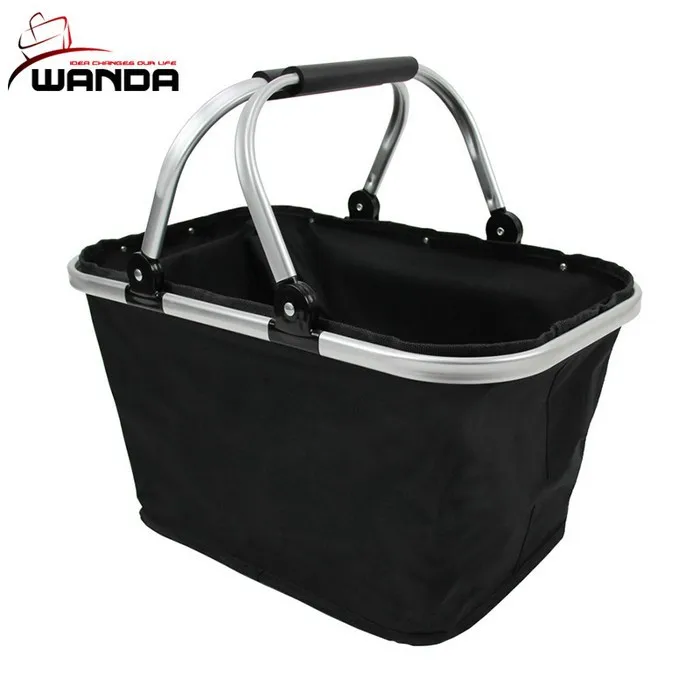 
Wholesale Reusable Promotional Double Handles Folding Basket 