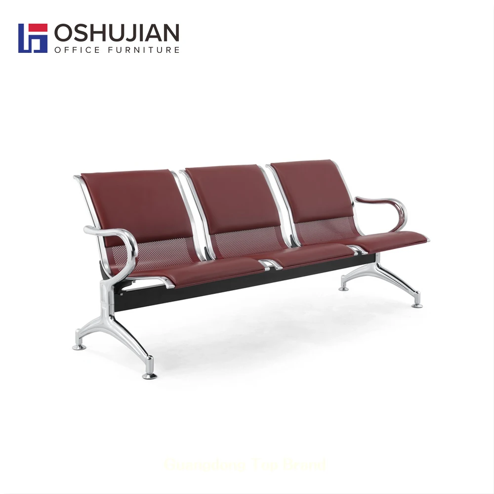 Hot sale airport leather metal waiting chair public waiting room chairs