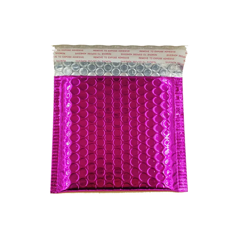 
Retail metallic hot pink envelope bubble mailer 