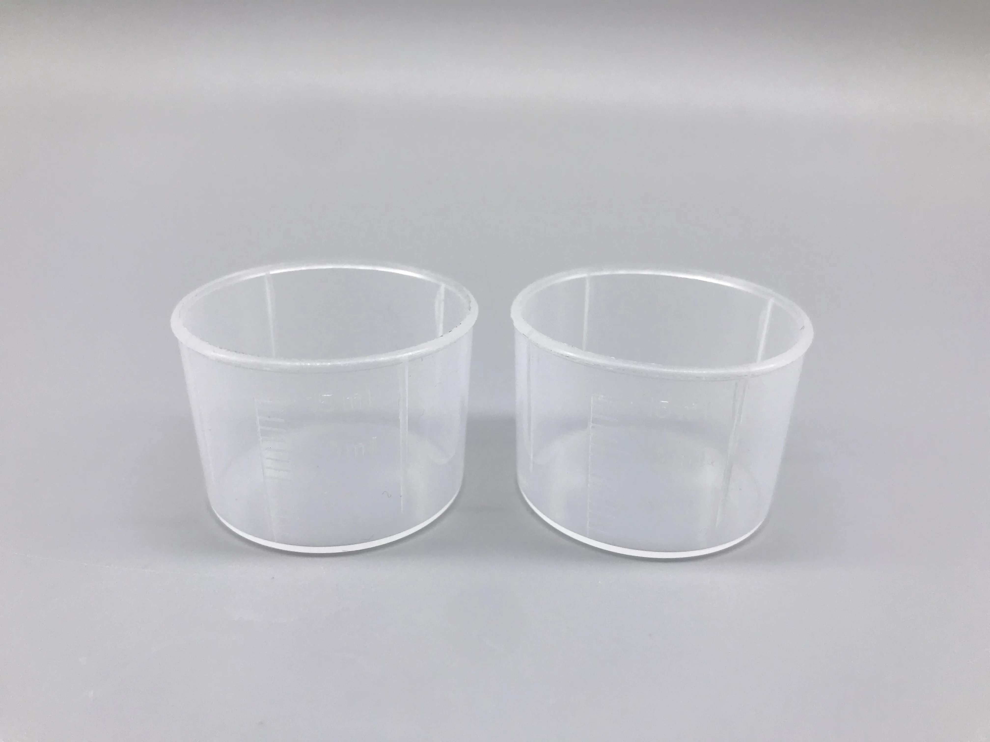 Sterile clear 15ml PP plastic  disposable medicine measuring cup for cough syrup bottle