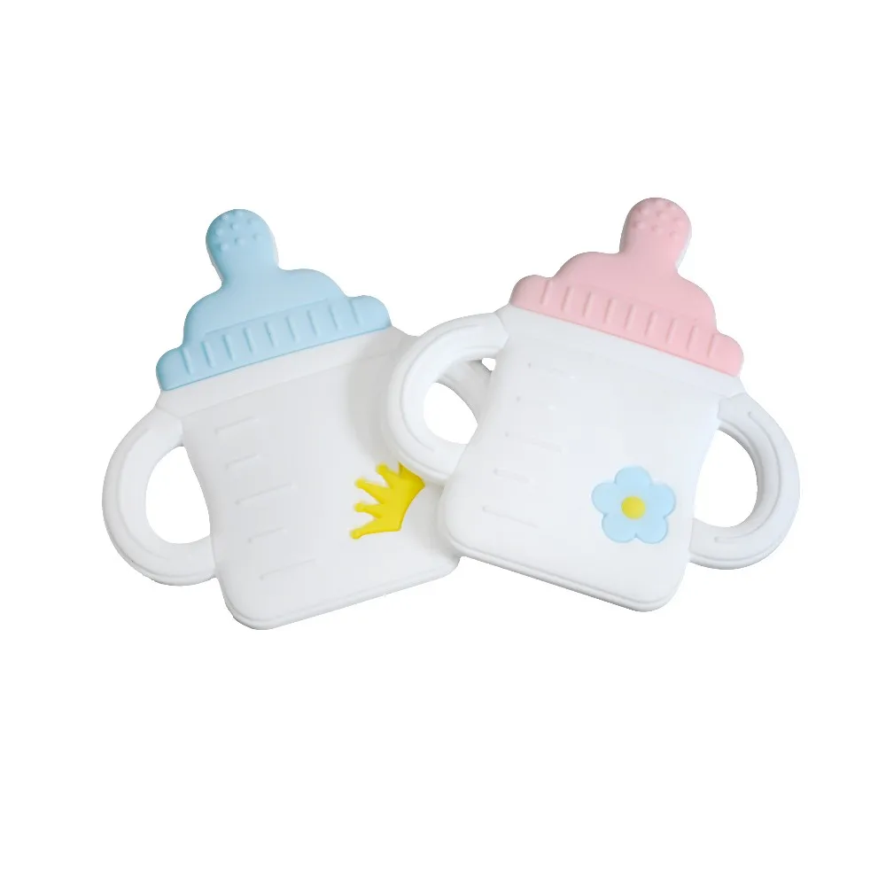 Hot Selling Food Grade Baby Teething Toy Colorful Silicone Bead Bottle Silicone Teething Toys For Babies