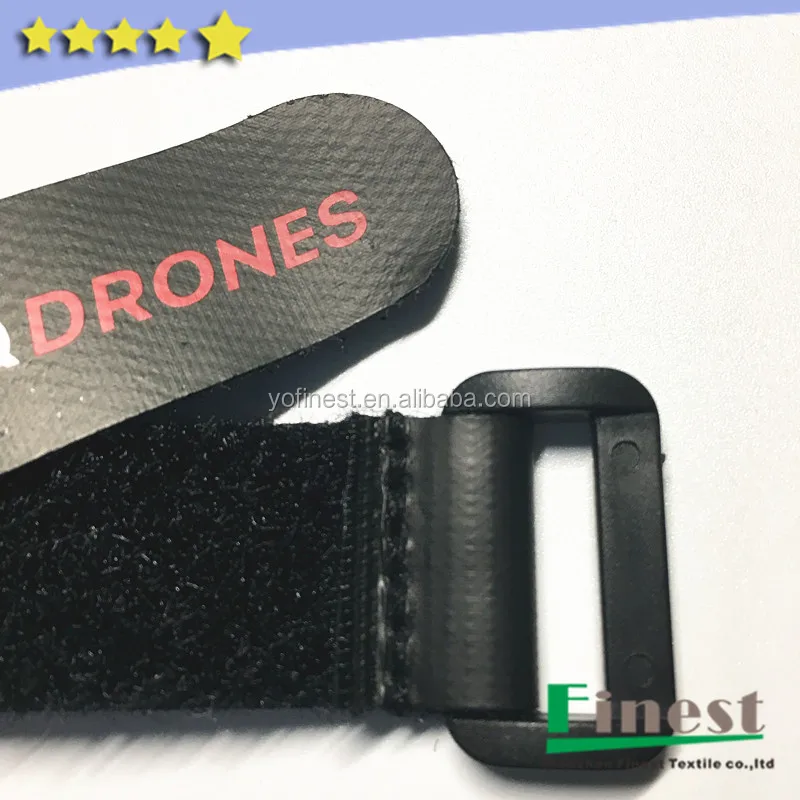 Non Slip Nylon Hook Loop Ties Full Rubberized Battery Strap with Logo