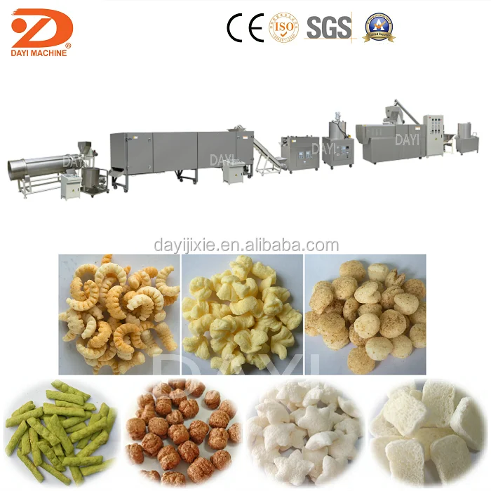 Dayi China Corn Cheese Sticks Puff Snack Food Double Screw Extruder Machine