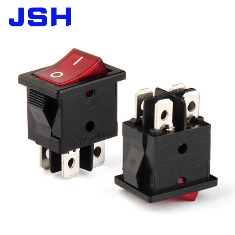 KCD4 DPST ON-OFF 4 Pin Rocker Boat Switch 15A/20A AC 250V/125V