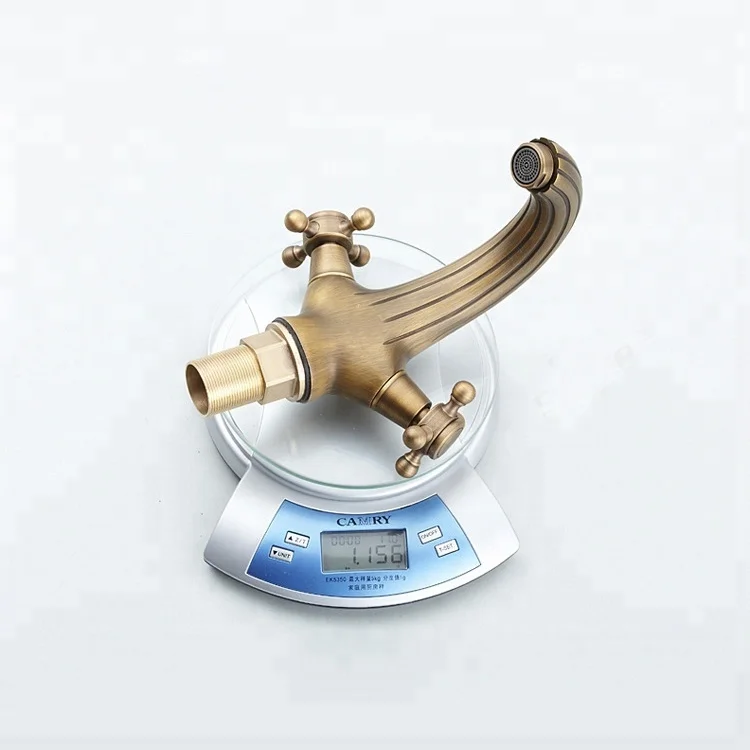 European Style Classic Double Lever Bathroom Sink Taps Antique Brass Basin Faucets XR-GZ-7303