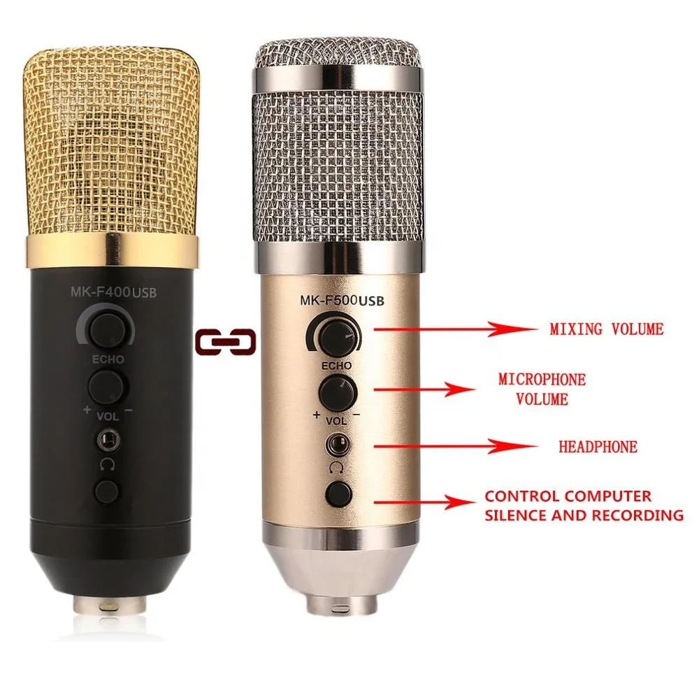 MK-F500USB Microphone for Radio Braodcasting Singing Professional Condenser Sound Recording